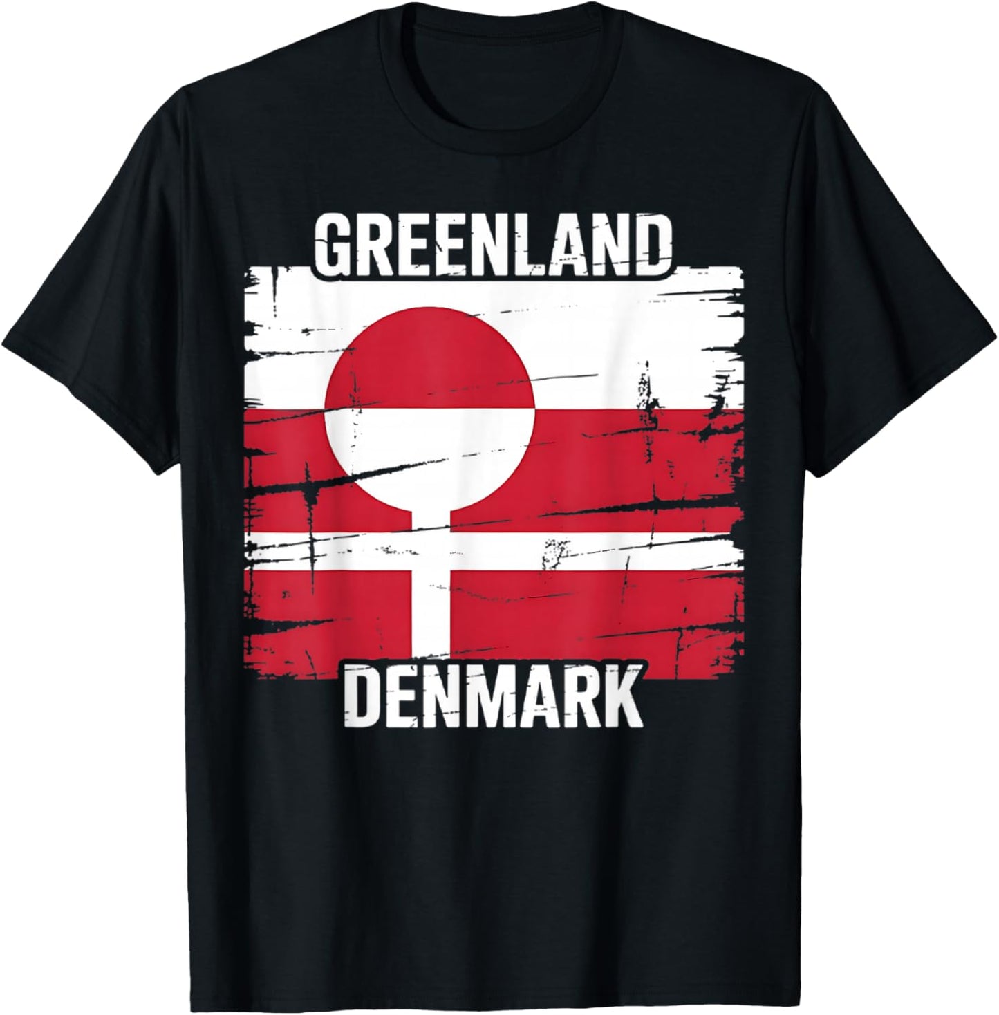 Greenland Denmark Flag United Stand Together Support Freedom T-Shirt - T-Shirt | Black