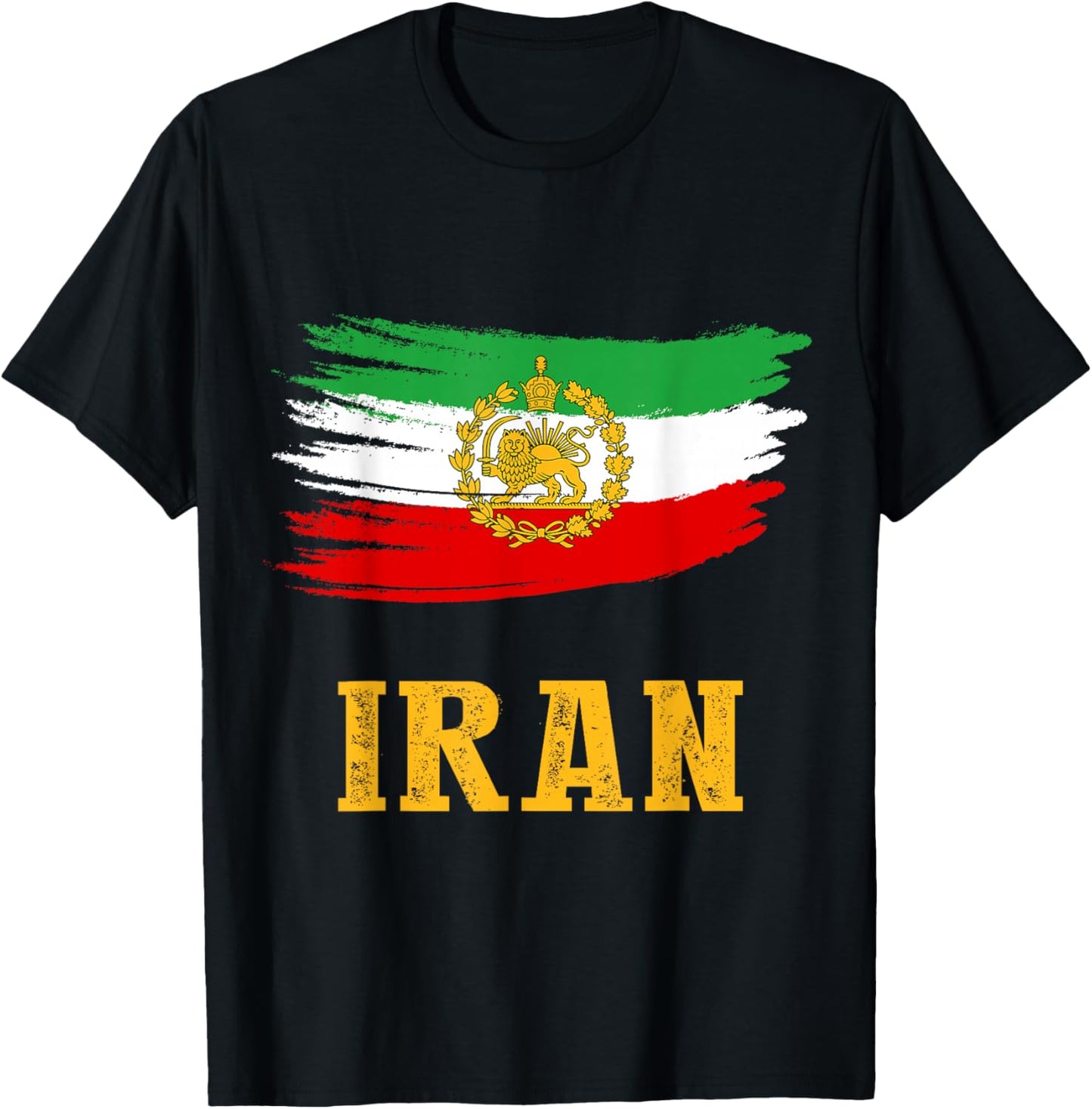 Iran Lion Sun Flag,Iran,Persian,Shir o Khorshid T-Shirt - T-Shirt | Black