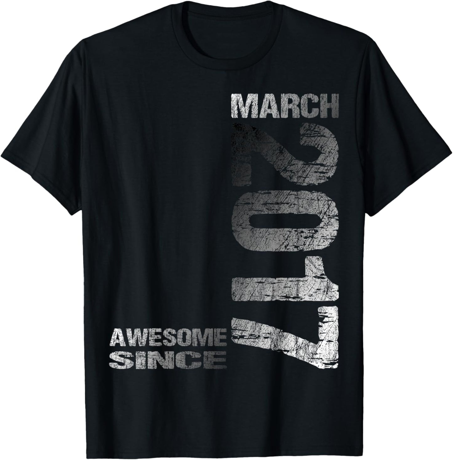 Awesome Since March 2017 Vintage 9. Birthday T-Shirt - T-Shirt | Black