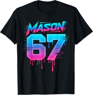Mason 67 Drip Aesthetic T-Shirt - T-Shirt | Black