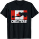 Canada Curling Cheater Canadian Flag T-Shirt - T-Shirt | Black