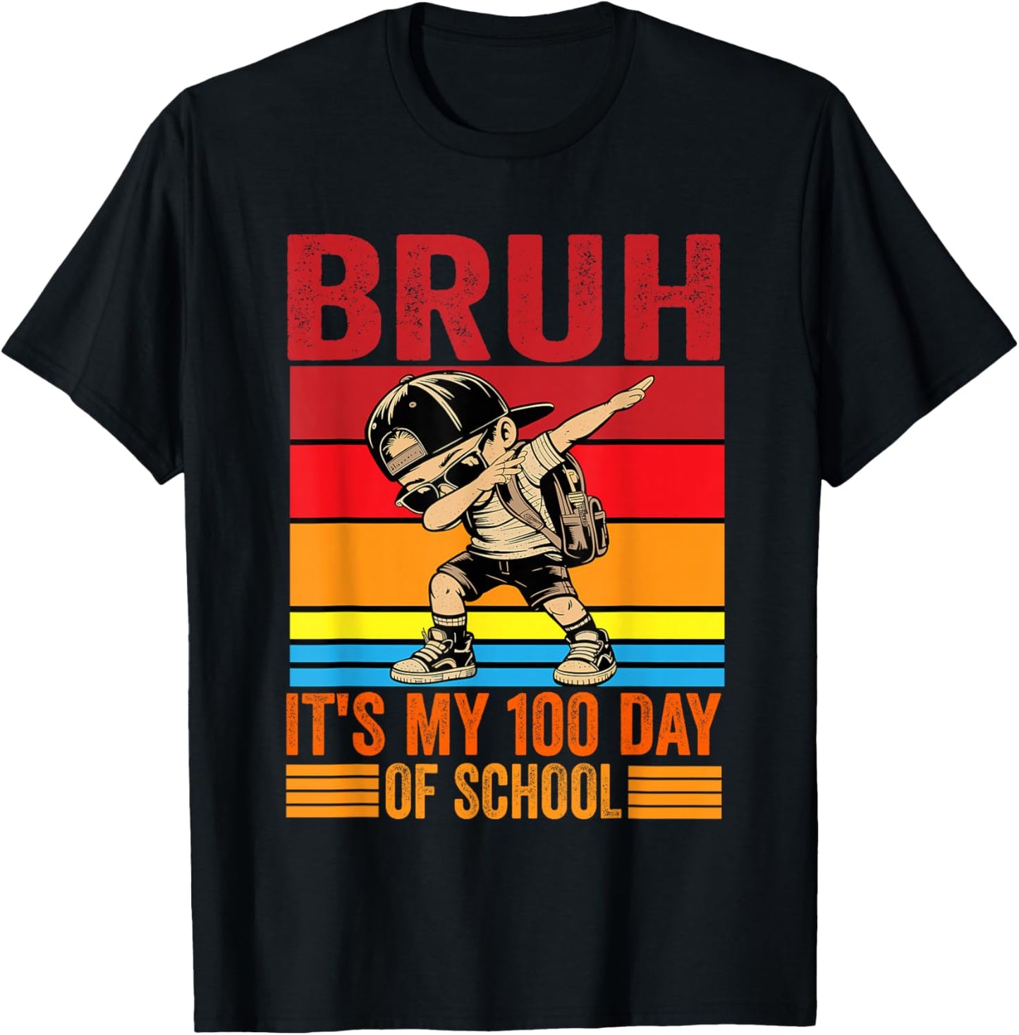 Bruh It's My 100th Day of School Boys T-Shirt - T-Shirt | Black
