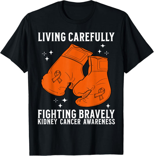 Kidney Cancer Awareness Products Gifts Kidney Cancer Fighter T-Shirt - T-Shirt | Black
