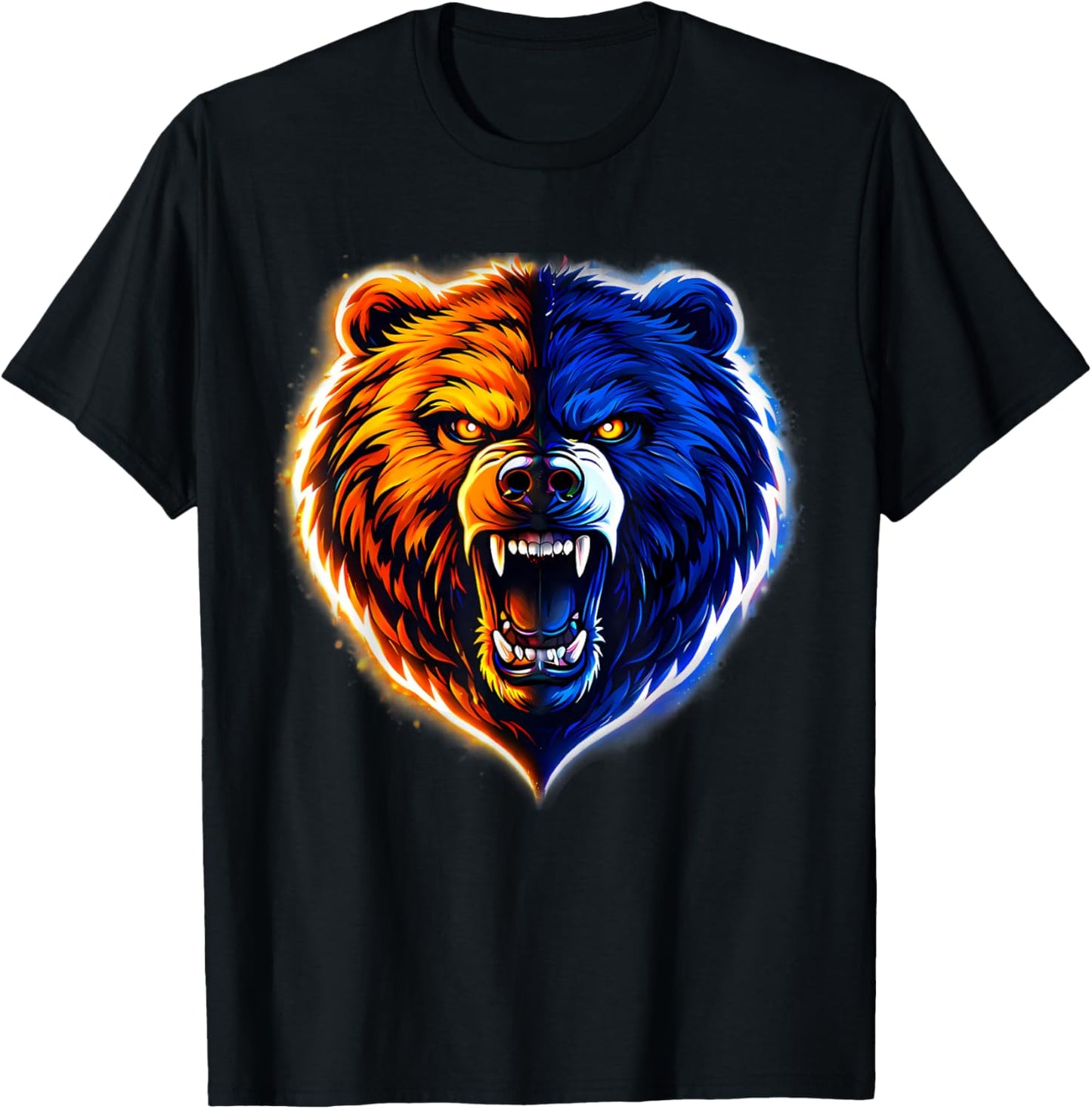 Graphic Bear Women Boys Girls Kids T-Shirt - T-Shirt | Black