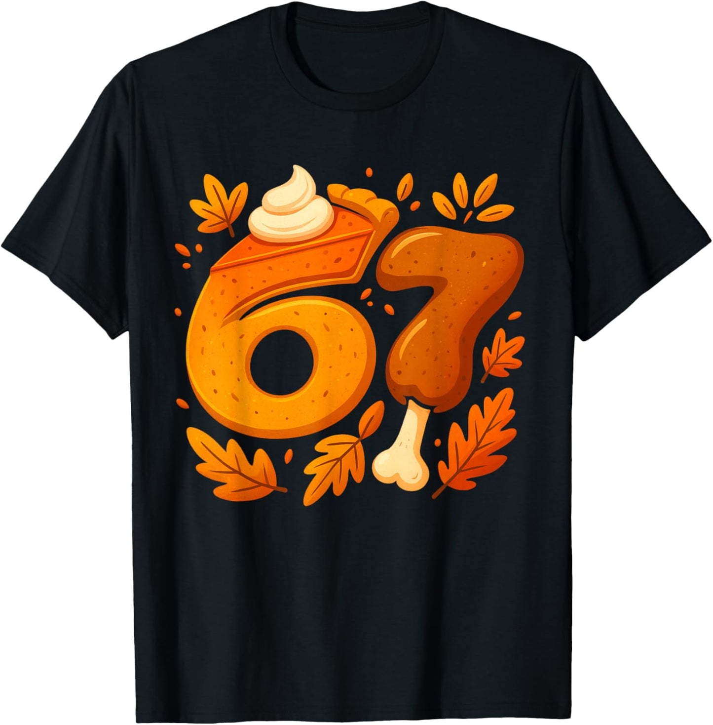 6 7 Six Seven Thanksgiving Gen Z Alpha Meme Slang Boys Kids T-Shirt - T-Shirt | Black