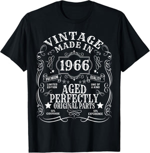 60th Birthday Man Woman 60 Years 1966 Decorative Gift Funny T-Shirt - T-Shirt | Black