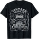 60th Birthday Man Woman 60 Years 1966 Decorative Gift Funny T-Shirt - T-Shirt | Black