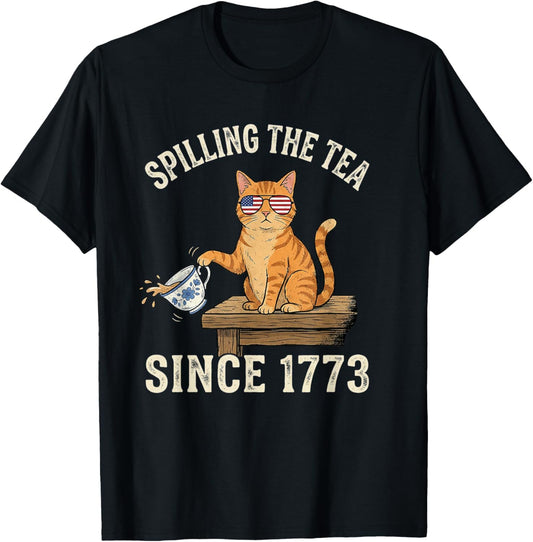 Spilling The Tea Since 1773 Shirt Women T-Shirt - T-Shirt | Black