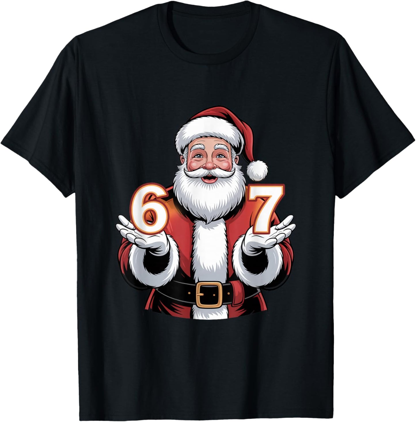 Christmas 67 Funny Xmas Six Seven Ugly Sweater 6-7 T-Shirt - T-Shirt | Black