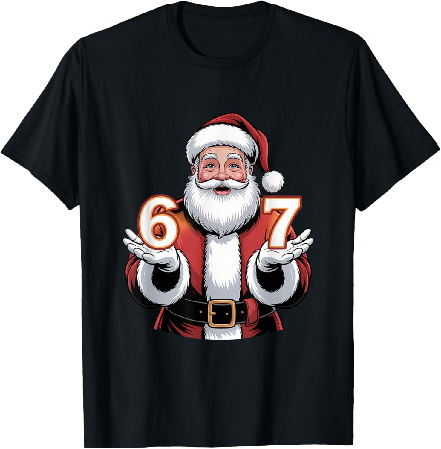 Christmas 67 Funny Xmas Six Seven Ugly Sweater 6-7 T-Shirt - T-Shirt | Black