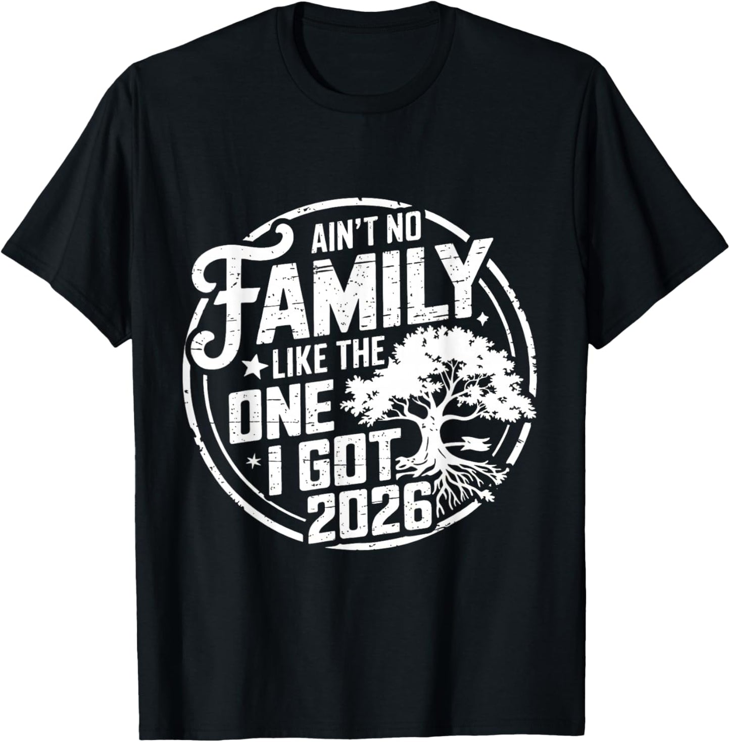 Ain't No Family Like The One I Got Reunion 2026 Funny T-Shirt - T-Shirt | Black
