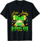 One Lucky Patrick's Day School Bus Driver Bow Tie Shamrocks T-Shirt - T-Shirt | Black