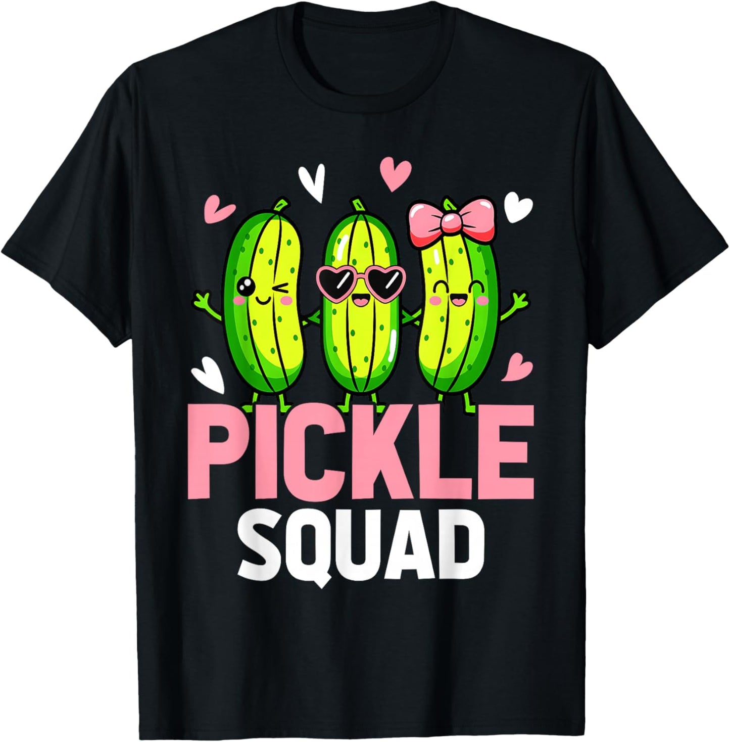 Cute Pickle Squad Funny Toddler Kids Boys Girls T-Shirt - T-Shirt | Black