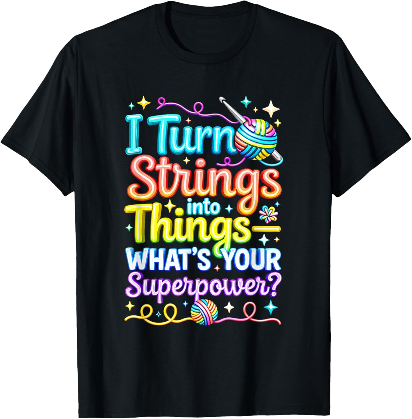 Knitting T-Shirt - T-Shirt | Black