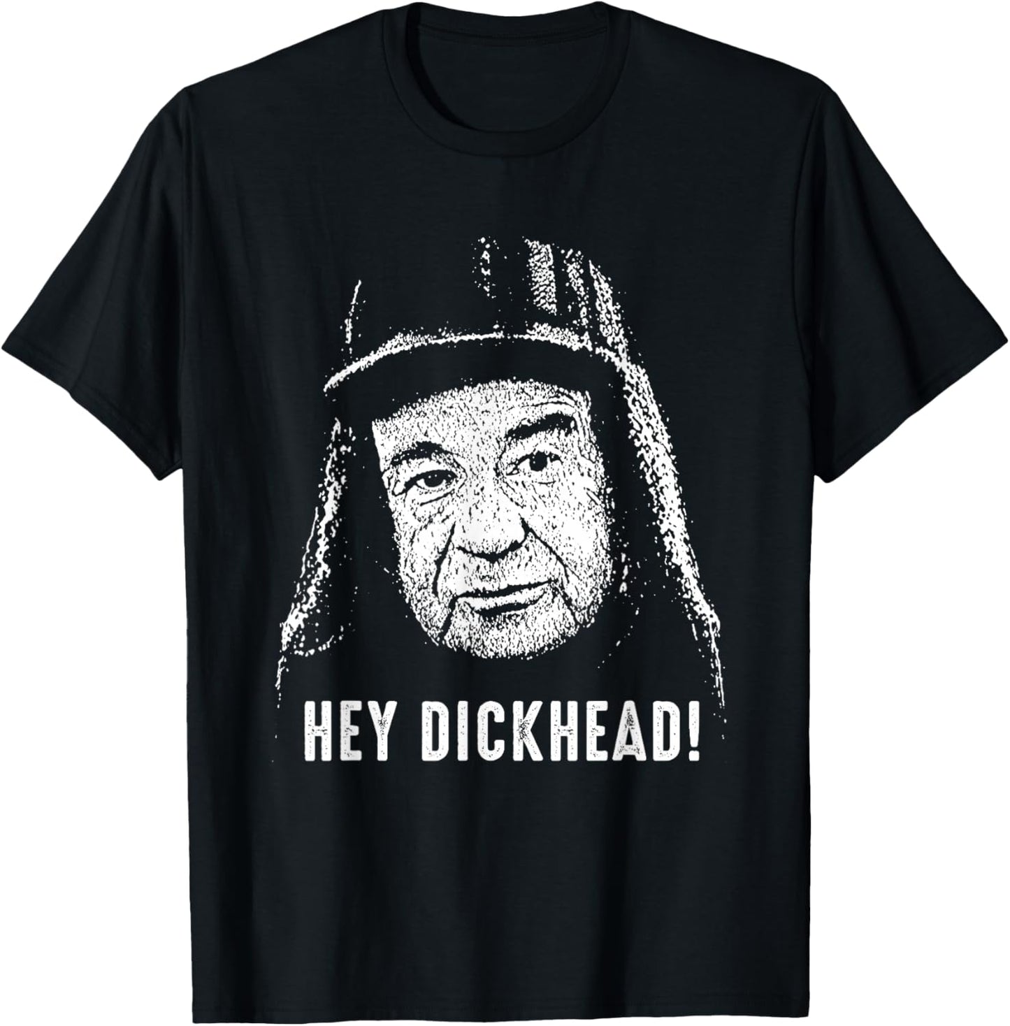 Hey Dickhead Vintage Portrait Edgy Meme T-Shirt - T-Shirt | Black
