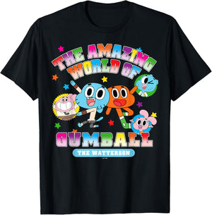 The Amazing World of Gumball The Watterson Collegiate T-Shirt - T-Shirt | Black