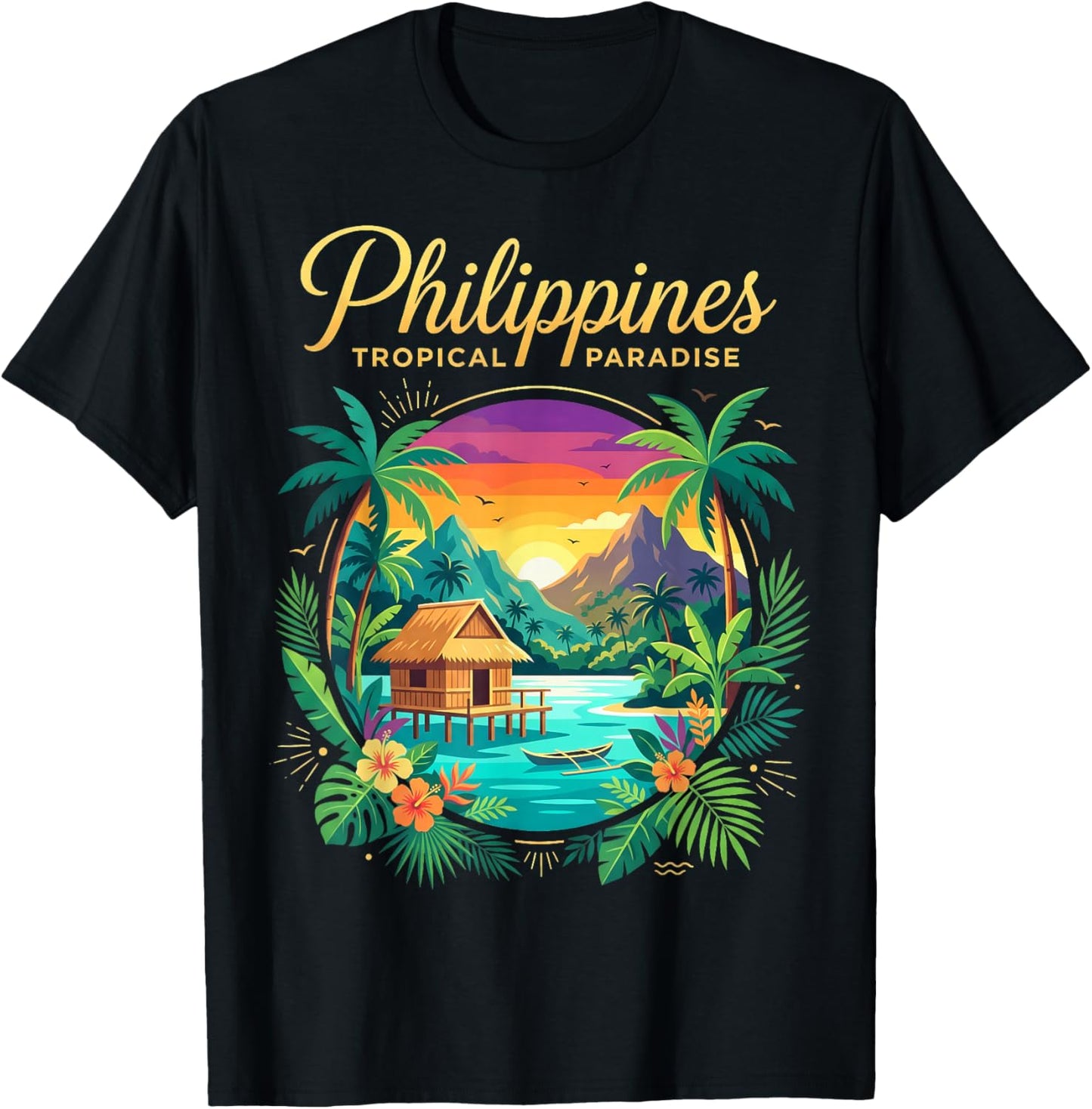 I Love Philippines Proud Pinoy Pinay Vacation Souvenir T-Shirt - T-Shirt | Black