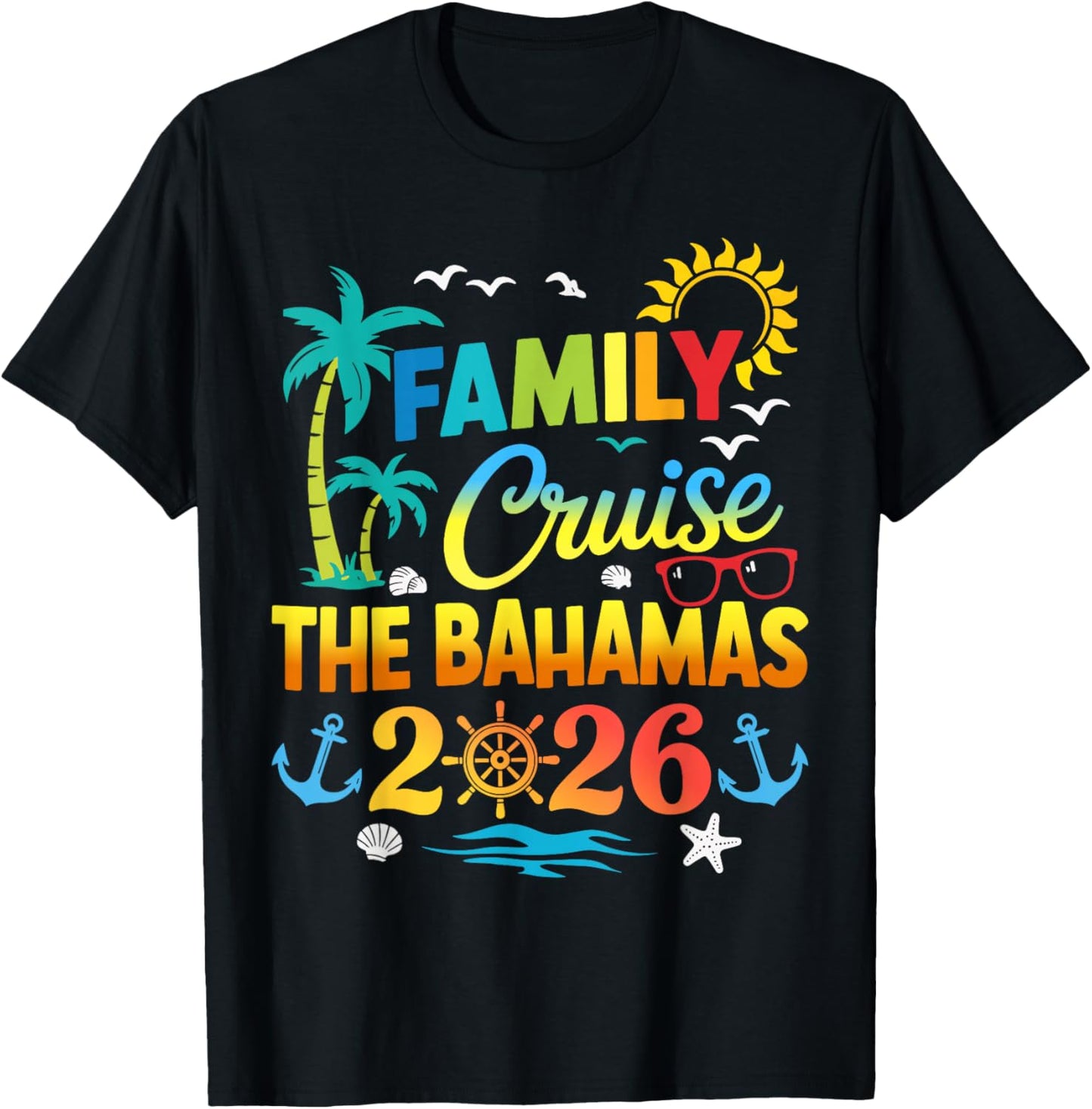 Bahamas Family Cruise 2026 T-Shirt - T-Shirt | Black
