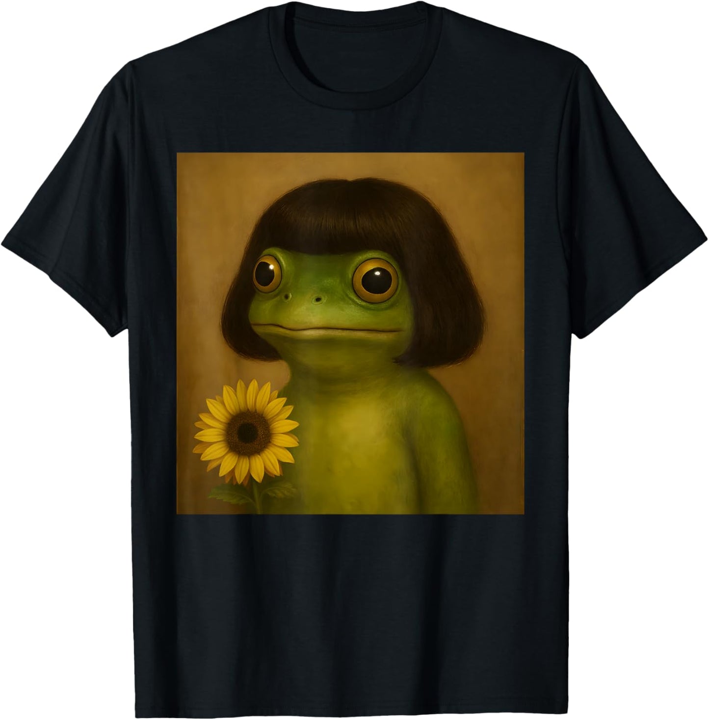 Funny Frog Bob Haircut Meme Women Kids T-Shirt - T-Shirt | Black