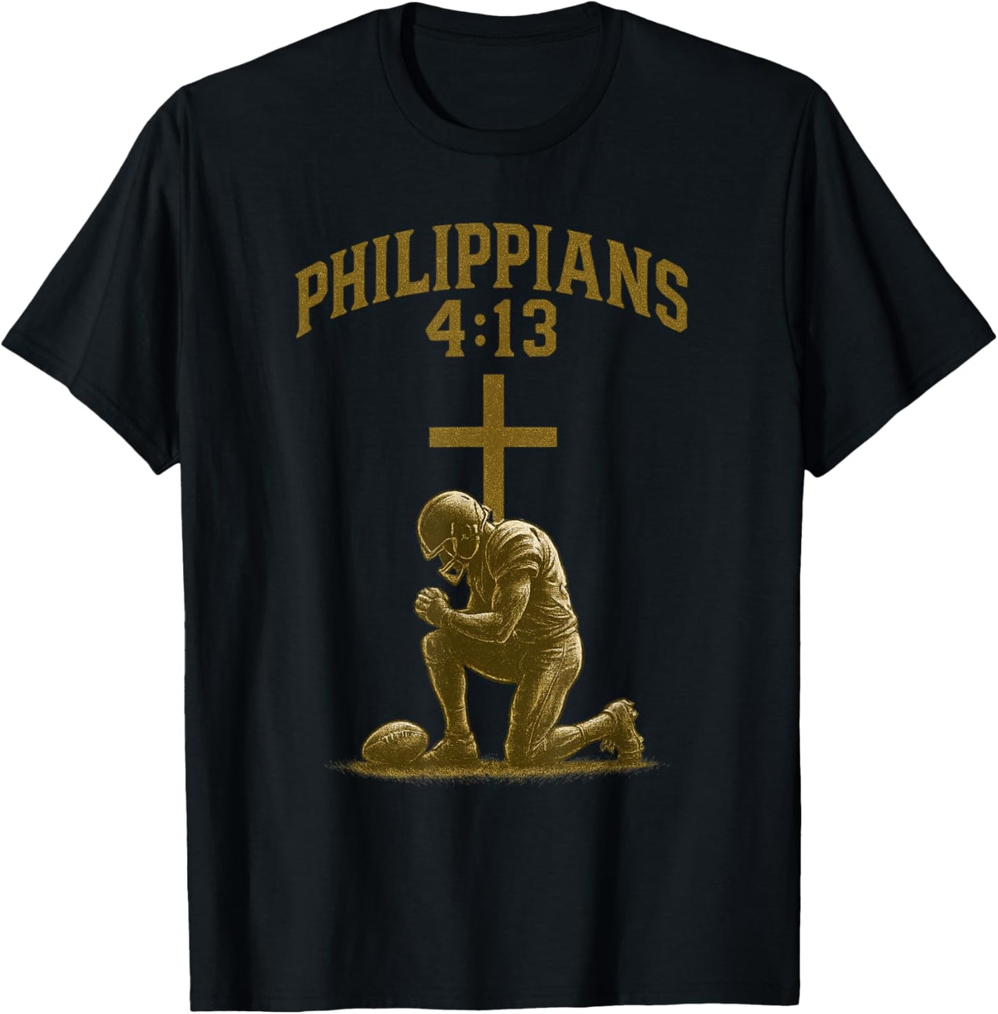 Christian Football Philippians T-Shirt - T-Shirt | Black