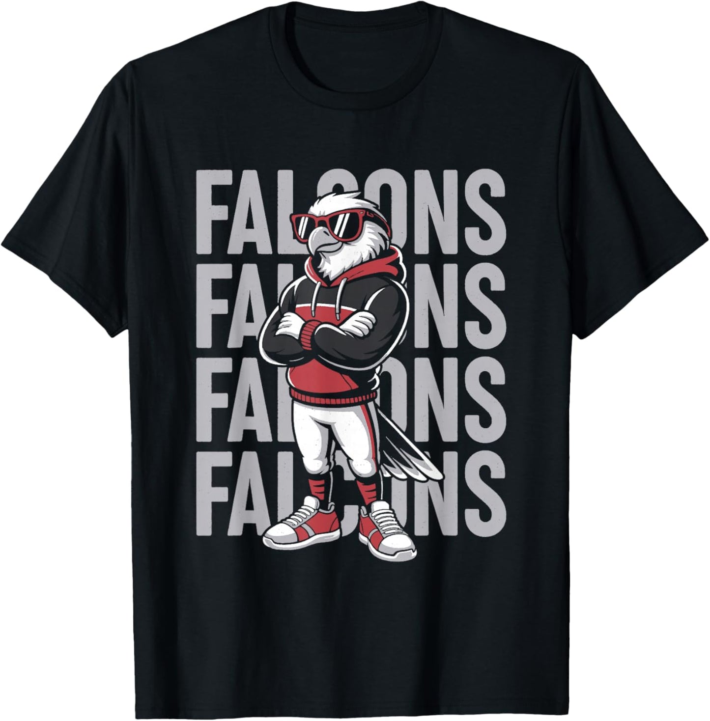 Retro Falcon Gift Women Boys Girls Kids T-Shirt - T-Shirt | Black