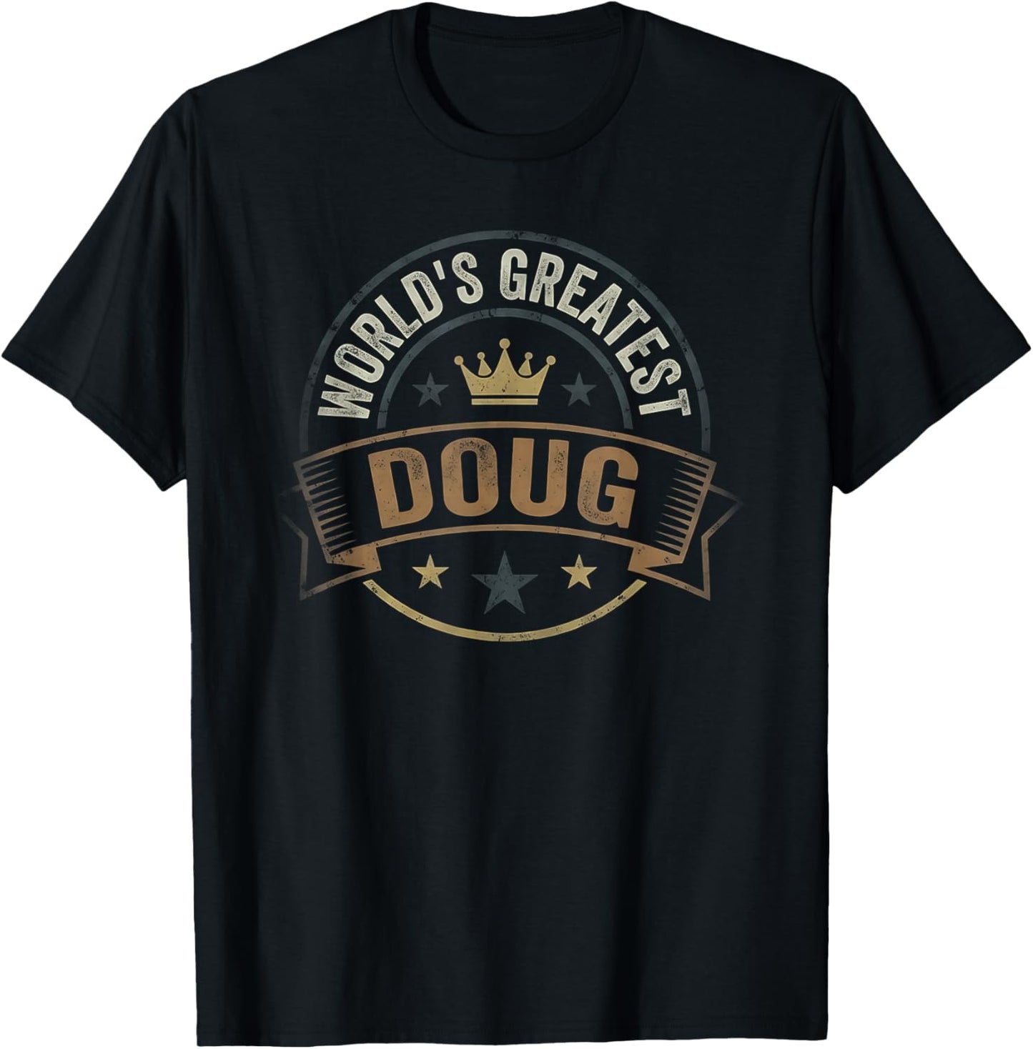 Worlds Greatest Doug T-Shirt - T-Shirt | Black