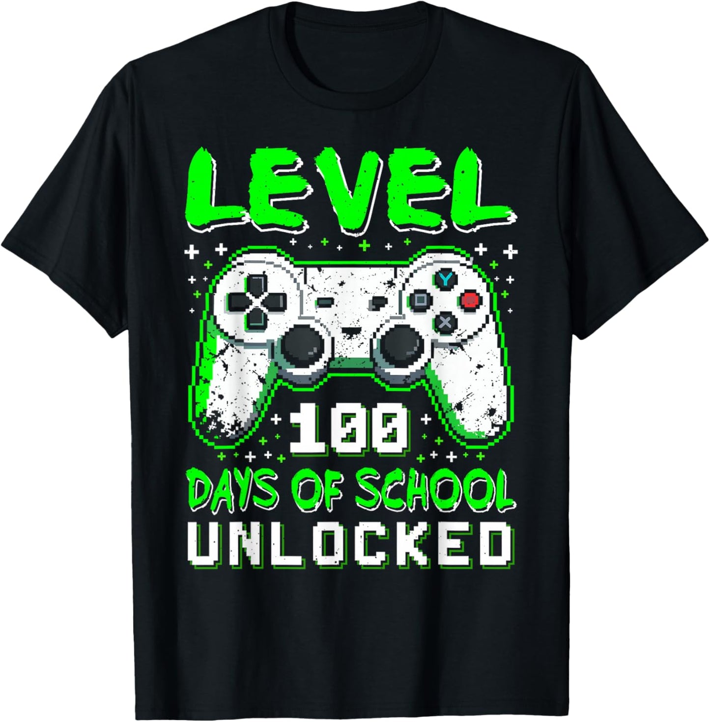 Level 100 Days of School Unlocked Boys 100th Day of School T-Shirt - T-Shirt | Black