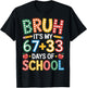 Bruh Its My 67 33 Days of School Funny Kids 100th Day T-Shirt - T-Shirt | Black