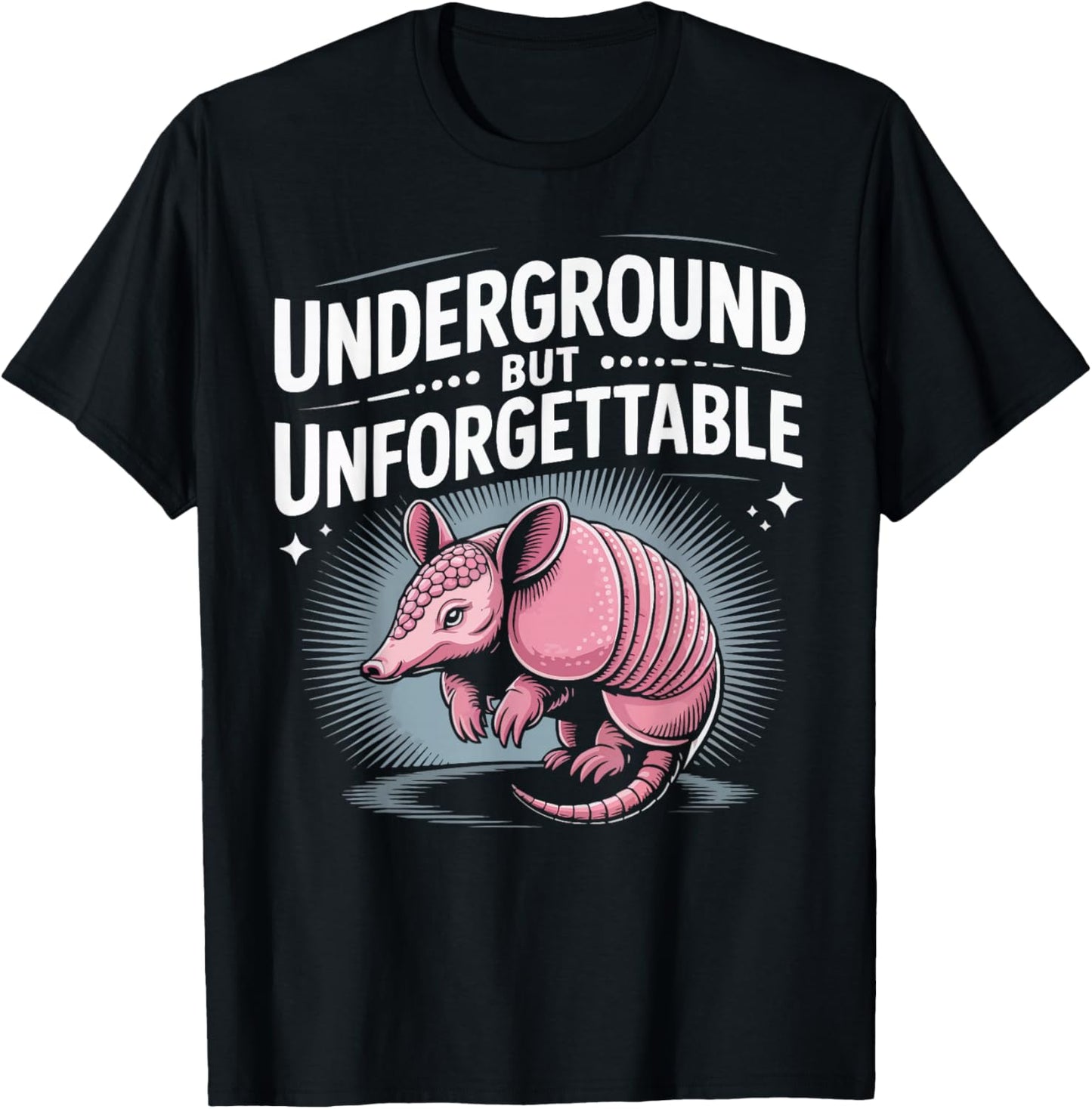 Pink Fairy Armadillo Lover Animal Cingulata Chlamyphoridae T-Shirt - T-Shirt | Black