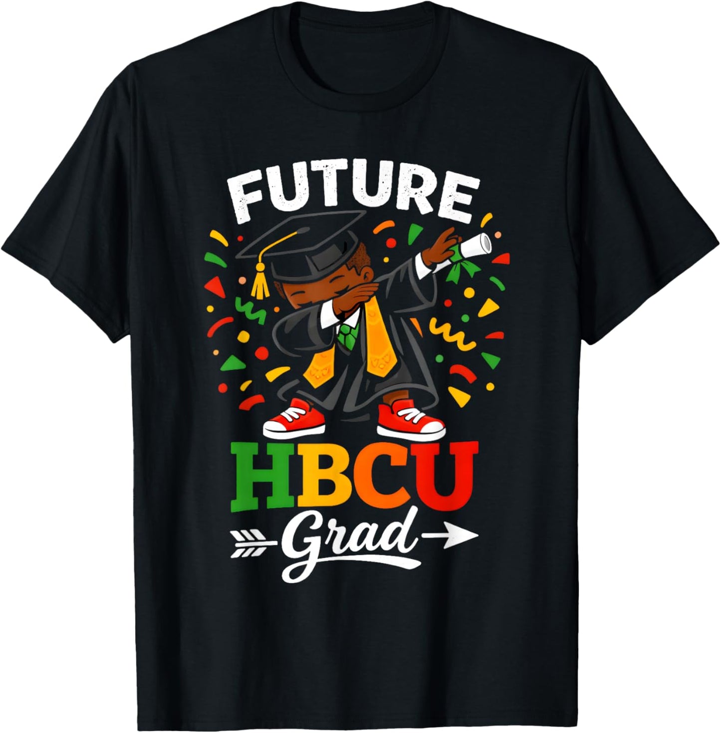 Future HBCU Grad History Black Boy Graduation HBCU Kids T-Shirt - T-Shirt | Black