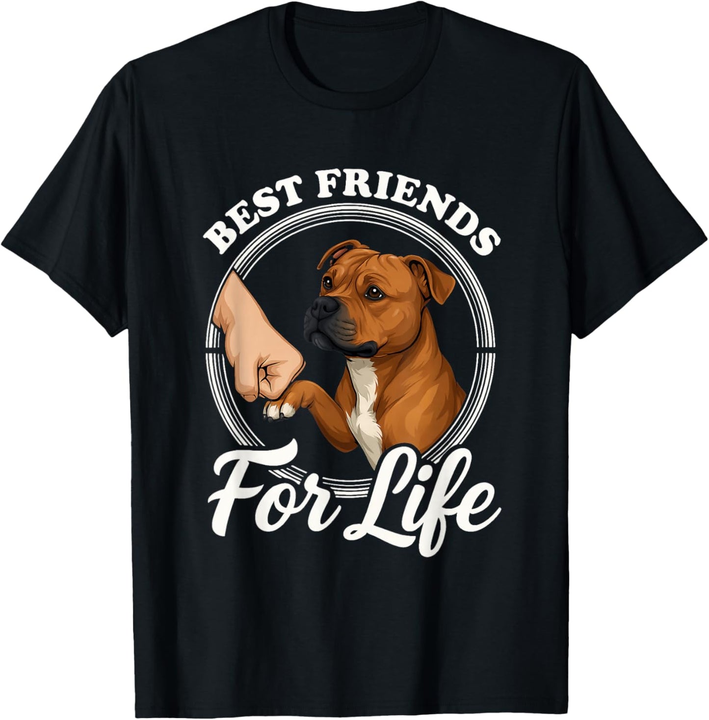 Staffordshire Bull Terrier Lover Beautiful Bull Terrier T-Shirt - T-Shirt | Black
