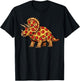 Pizzaceratops Pizza Dinosaur Triceratops Fast Food T-Shirt - T-Shirt | Black