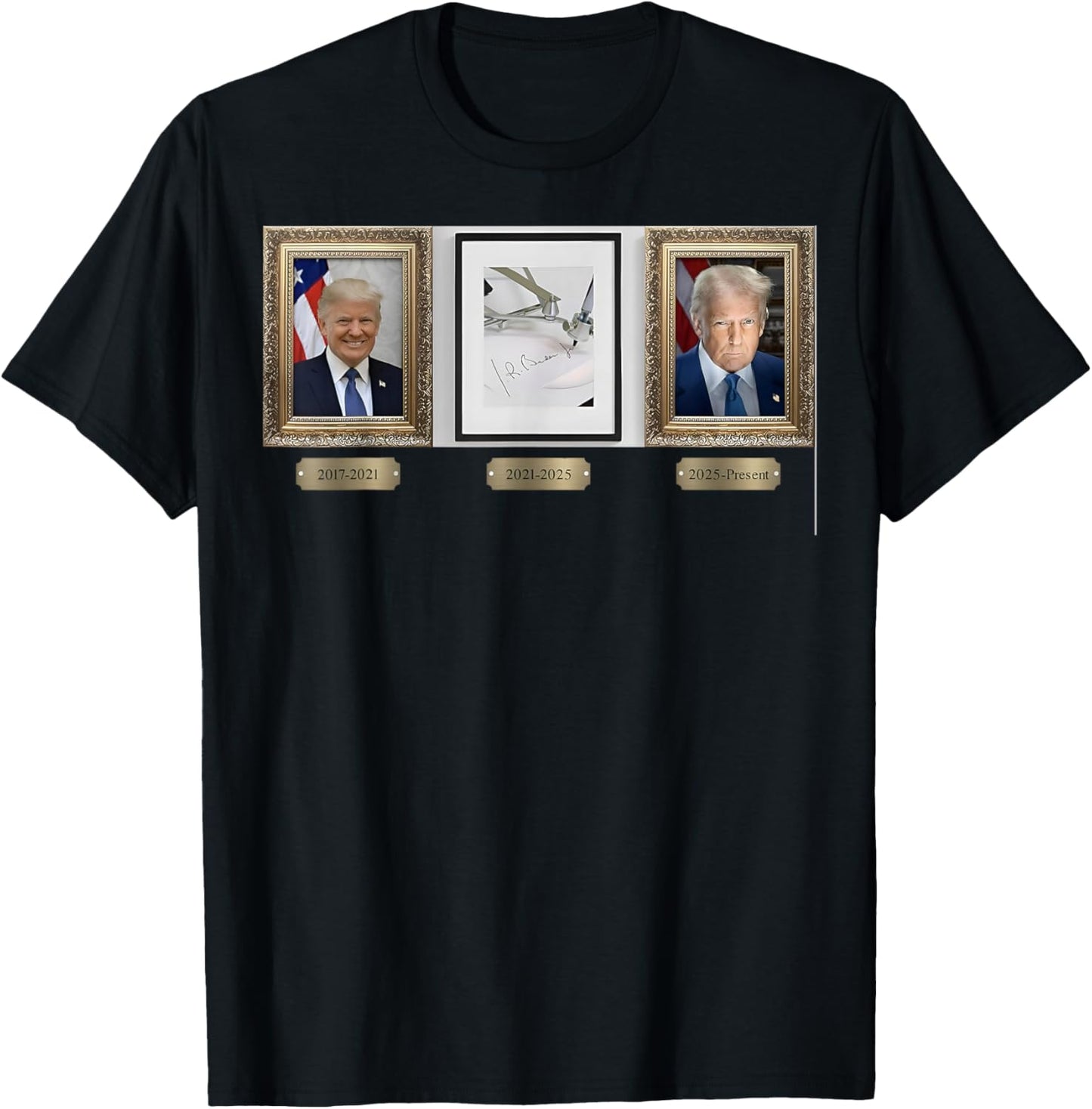 Biden autopen Signature T-Shirt - T-Shirt | Black