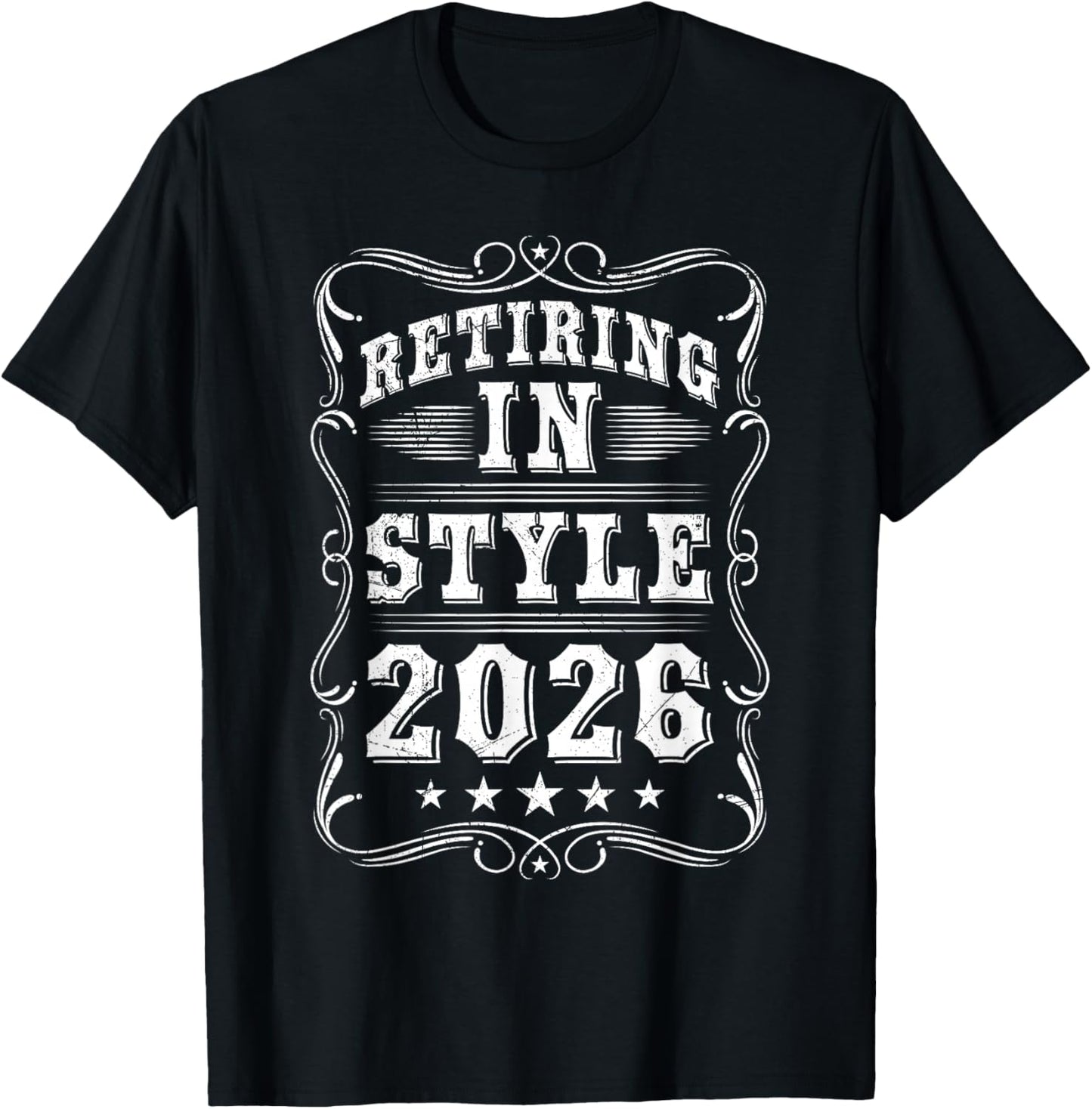 Pensioners Retiring in Style 2026 Funny Retirement T-Shirt - T-Shirt | Black