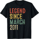 Legend March 2011 15th Birthday Boy Girl 15 Year Old T-Shirt - T-Shirt | Black