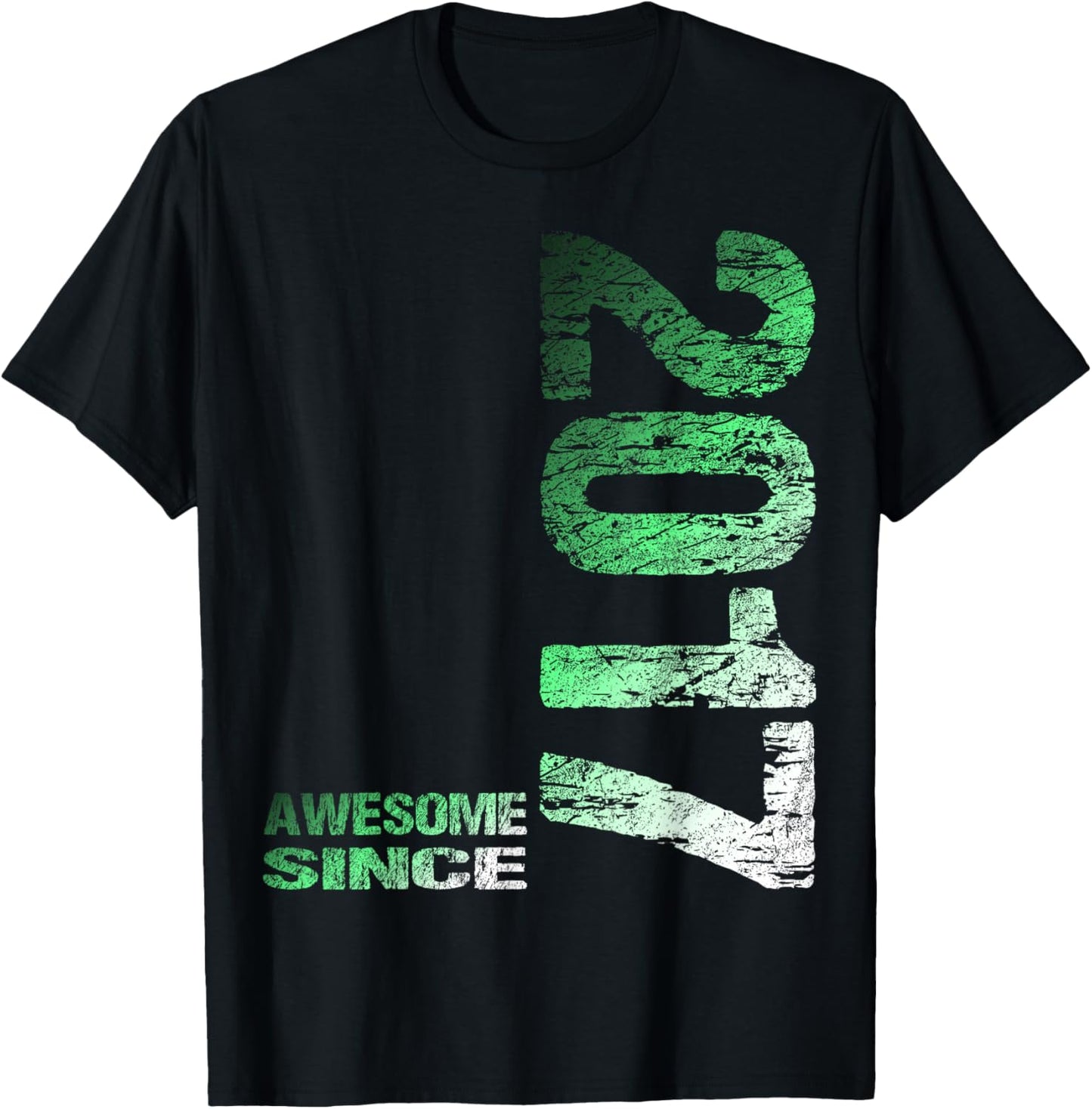 Awesome Since 2017 9th Birthday T-Shirt - T-Shirt | Black