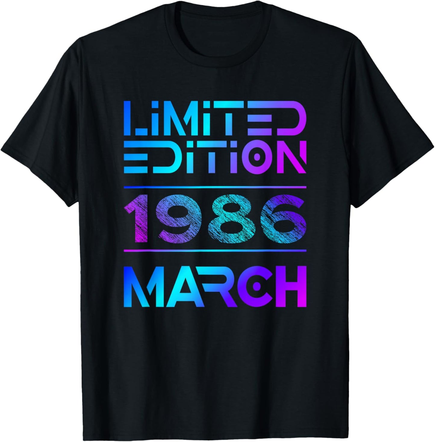 Limited Edition March 1986 Vintage 40. Birthday T-Shirt - T-Shirt | Black