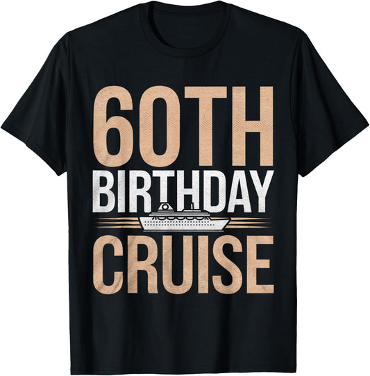 60th Birthday Cruise Vacation 2026 Matching T-Shirt - T-Shirt | Black