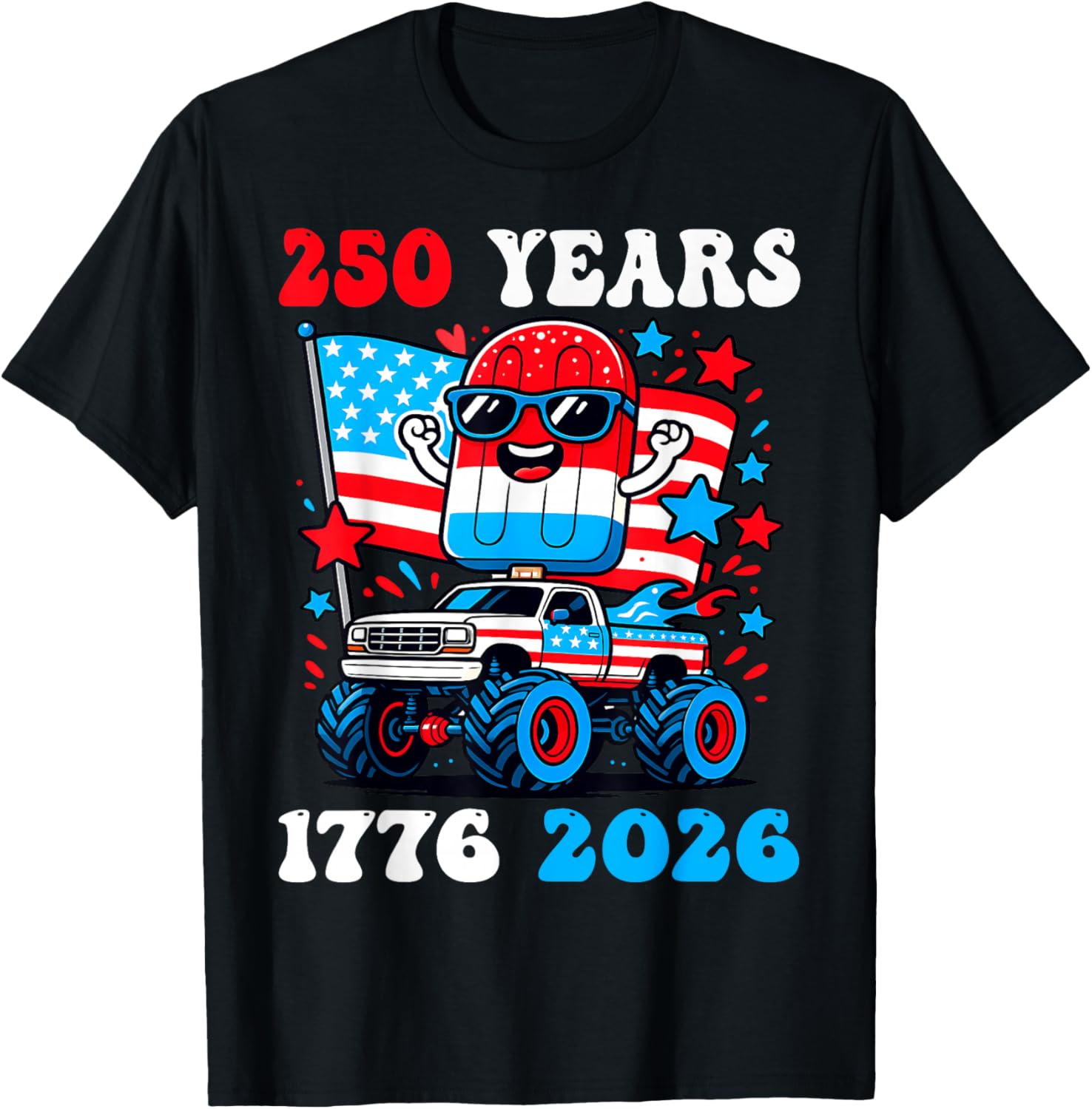 250 Years 250th Anniversary 1776 2026 USA 4th of July Boys T-Shirt - T-Shirt | Black