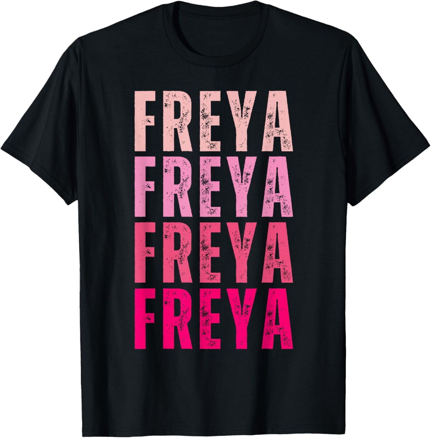 Vintage Freya Personalized Name I Love Freya T-Shirt - T-Shirt | Black