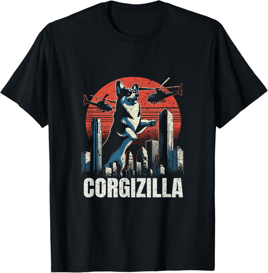 Corgi Owner Corgizilla T-Shirt - T-Shirt | Black