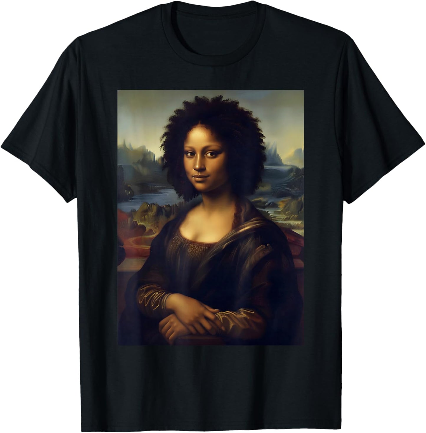 Black Mona Lisa African American Black History Month T-Shirt - T-Shirt | Black