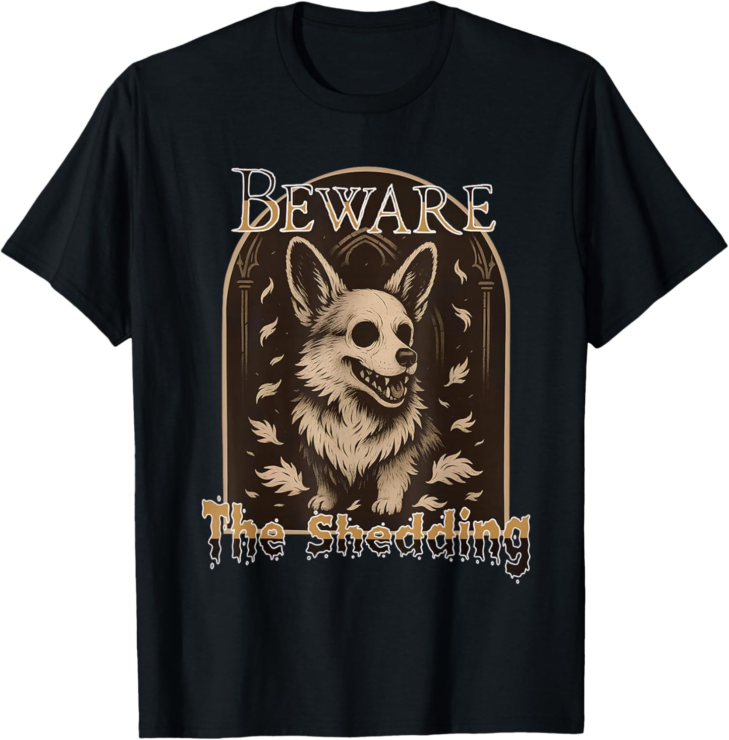 Beware The Shedding Corgi Halloween Ghost Corgi Dog Mom T-Shirt - T-Shirt | Black