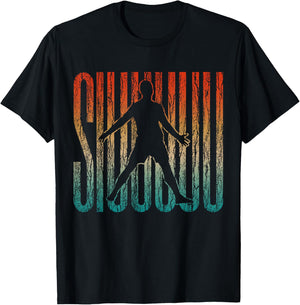 Siuuu Funny Soccer Football Boys Men Women Soccer Player T-Shirt - T-Shirt | Black