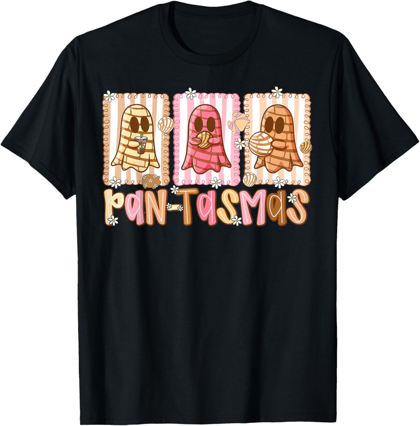 Pantasmas Ghost Funny Spooky Mexican Halloween Men T-Shirt - T-Shirt | Black