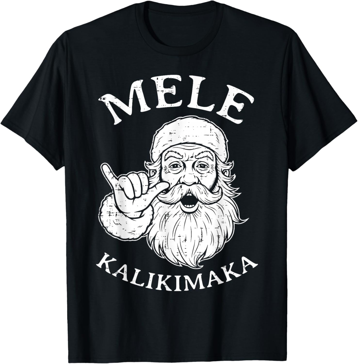 Christmas Hawaii Santa Mele Kalikimaka Xmas Men Women Kids T-Shirt - T-Shirt | Black