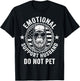 Emotional Support Husband Do Not Pet Funny Gorilla Monkey T-Shirt - T-Shirt | Black