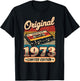 52th Birthday Retro Vintage 1973 Men Women T-Shirt - T-Shirt | Black