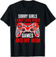 Sorry Girls I Only Love Video Games Funny Boys Valentines T-Shirt - T-Shirt | Black