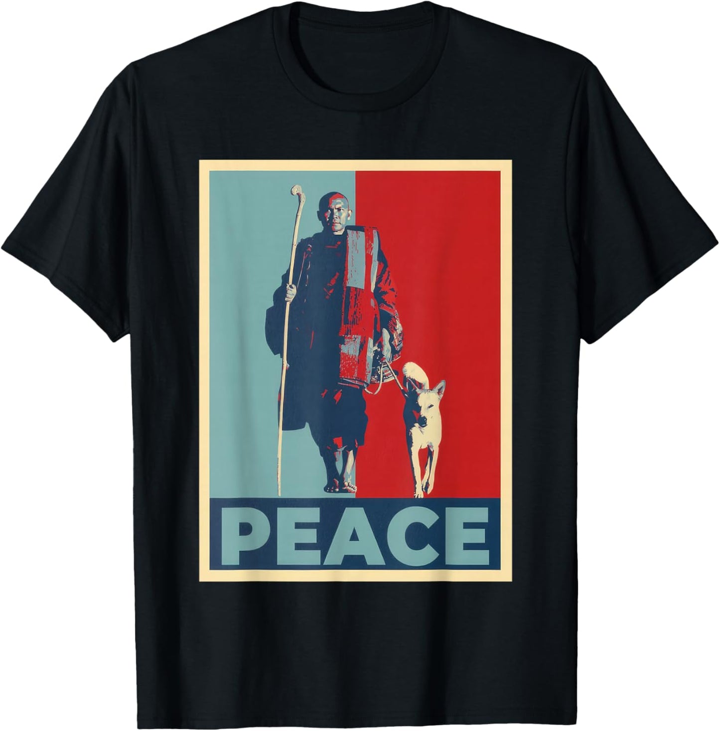 Walk for Peace Buddhist Monks Inspirational Journey T-Shirt - T-Shirt | Black